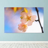 Adembenemende schoonheid van Sakura Flowers in het Canvas Afdruk (Insitu (Houten vloer))
