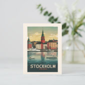 Adembenemende Stockholms Silhouet Ansichtkaart Briefkaart (Staand voorkant)