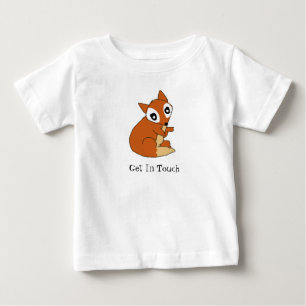 Adembenemende T-shirt met vosprint voor kinderen