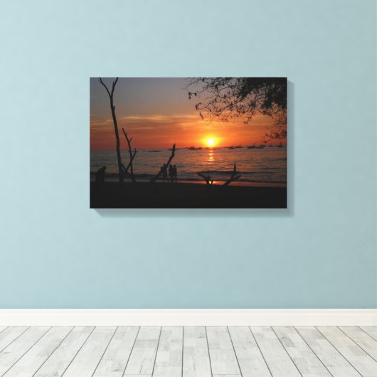 Adembenemende Tamarindo Sunset Canvas Afdruk (Insitu (Houten vloer))