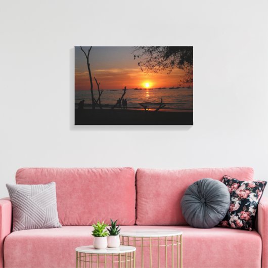 Adembenemende Tamarindo Sunset Canvas Afdruk (Insitu (Woonkamer))