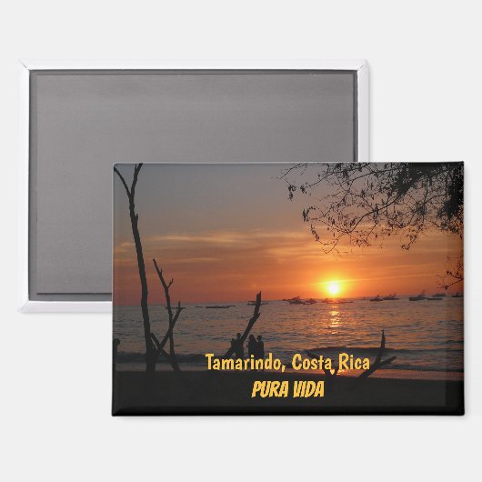 Adembenemende Tamarindo Sunset Magneet (Voorkant / Achterkant)