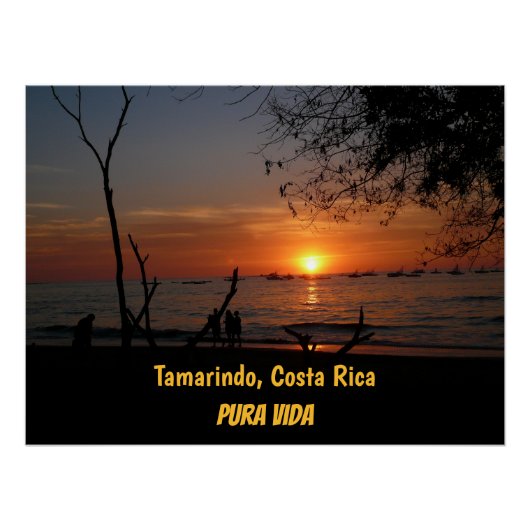 Adembenemende Tamarindo Sunset Perfect Poster (Voorkant)