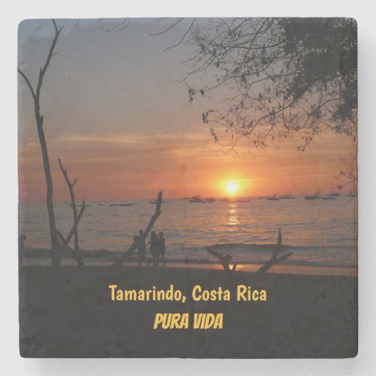 Adembenemende Tamarindo Sunset Stenen Onderzetter (Voorkant)