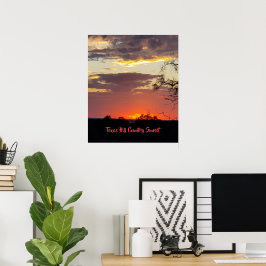 Adembenemende Texaanse Zonsondergang  Poster