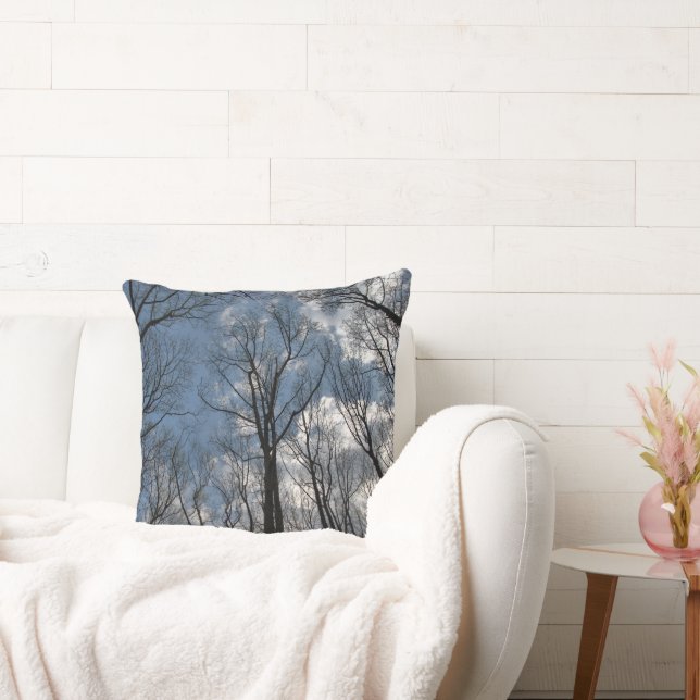 Adembenemende tulp Populierbomen Bewolkte lucht Kussen (Bank)