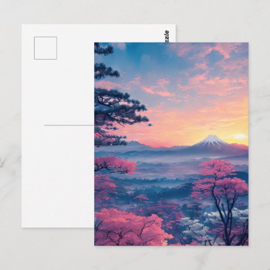 Adembenemende Valley en Snowy Mountain Uitzicht Briefkaart (Voorkant / Achterkant)