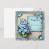 Adembenemende vrolijke lente vergeet me niet bloem feestdagenkaart (Voorkant / Achterkant)