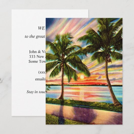 Adembenemende Zonsondergang Florida Verhuisbericht (Voorkant / Achterkant)