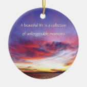 Adembenemende zonsondergang over het zee, personal keramisch ornament (Voorkant)