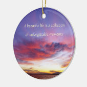 Adembenemende zonsondergang over het zee, personal keramisch ornament (Links)