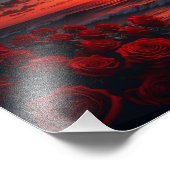 Adembenemende zonsondergang rode rozen - verbluffe foto afdruk (Hoek)