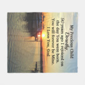 ADEMBENEMENDE ZONSOPGANG 90E VERJAARDAG GEPERSONAL FLEECE DEKEN (Voorkant (Horizontaal))