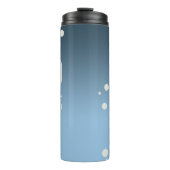 Ademblauwe thermische tuimelaar thermosbeker (Voorkant)