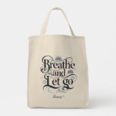 Ademen en loslaten : Gepersonaliseerd Tote Bag (Achterkant)