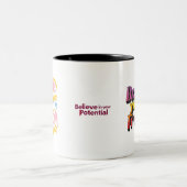 Ademen Geloof Bloesem | Inspirerend Tweekleurige Koffiemok (Center)