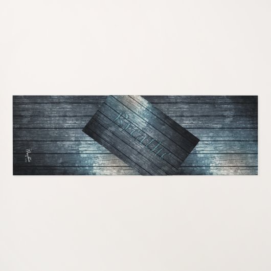 "Ademen" (grijs) Yogamat (Achterkant (horizontaal))