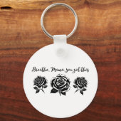 Ademen Mama Motivatie Quote Art Sleutelhanger (Voorkant)