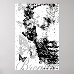 Ademende Boeddha Poster