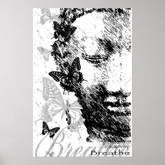 Ademende Boeddha Poster (Voorkant)