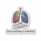 Ademhalen & Blijf Geloven Sticker (Voorkant)