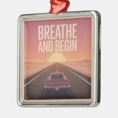 Ademhalen En Beginnen Metalen Ornament (Links)