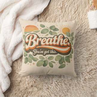 Ademhalen Je Redt Het Retro Natuur Design Kussen