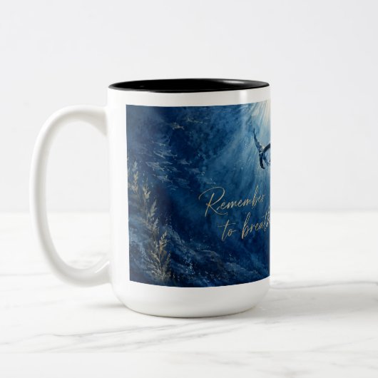 Ademhalen Tweekleurige Koffiemok (Links)