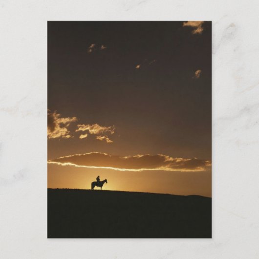 Ademhalend Cowboy Sunset Briefkaart (Voorkant)