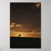Ademhalend Cowboy Sunset Poster (Voorkant)