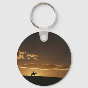 Ademhalend Cowboy Sunset Sleutelhanger
