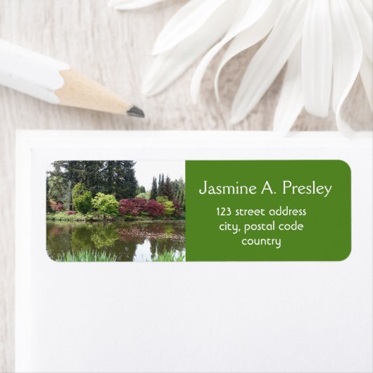 Ademhalend tuinadres etiket (Insitu)