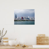Ademhalende Afbeeldingen van Chicago Skyline Poster (Keuken)
