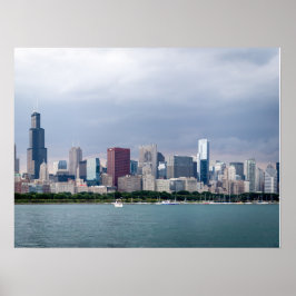 Ademhalende Afbeeldingen van Chicago Skyline Poster