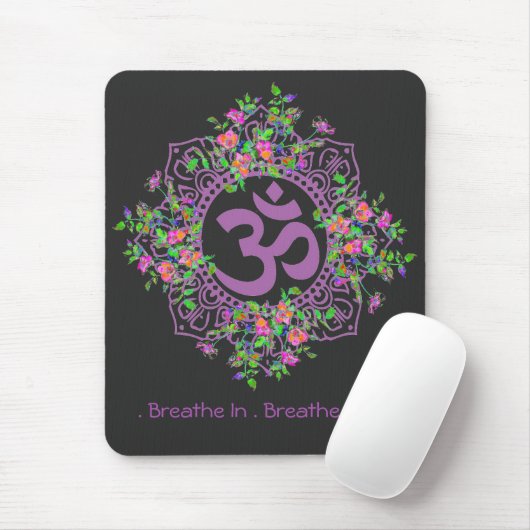 Ademhaling in - Ademhaling uit, zen, spiritueel Muismat (Met muis)