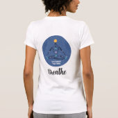 Ademhaling Yoga Instructor Blue T-Shirt (Achterkant)