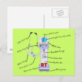 Ademhalingsstelsel-, borstkas- en mediastinumaando briefkaart (Voorkant / Achterkant)