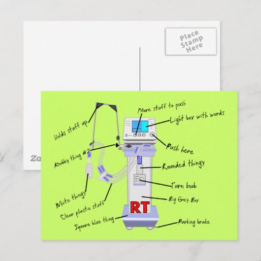 Ademhalingsstelsel-, borstkas- en mediastinumaando briefkaart (Voorkant / Achterkant)