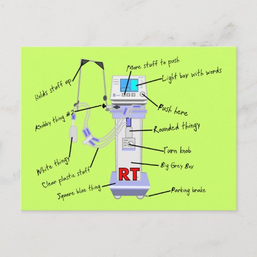 Ademhalingsstelsel-, borstkas- en mediastinumaando briefkaart (Voorkant)