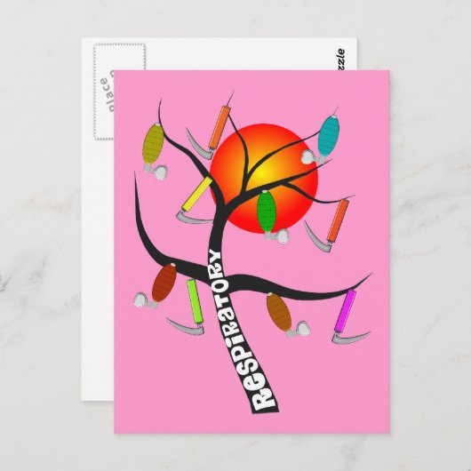 Ademhalingsstelsel-, borstkas- en mediastinumaando briefkaart (Voorkant / Achterkant)