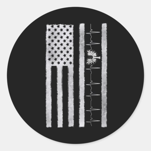 Ademhalingsstelsel-, borstkas- en mediastinumaando ronde sticker (Voorkant)