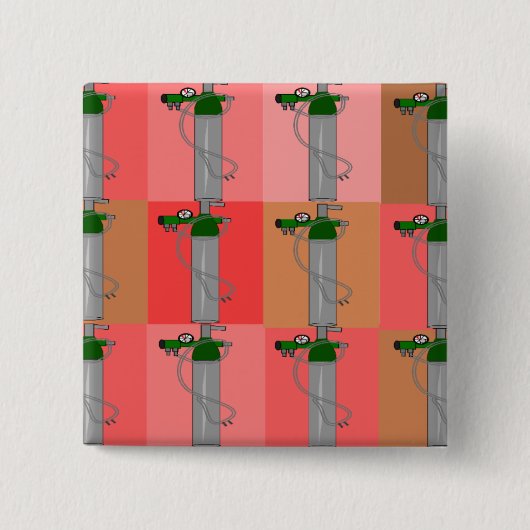 Ademhalingsstelsel-, borstkas- en mediastinumaando vierkante button 5,1 cm (Voorkant)