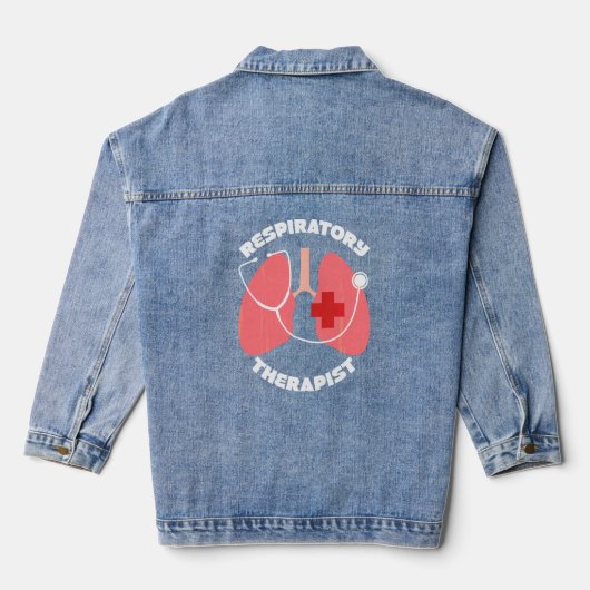 Ademhalingsstelsel- en borstaandoeningen denim jacket (Achterkant)