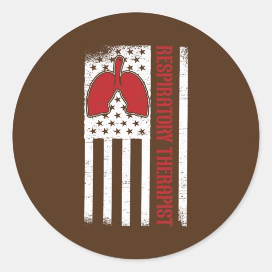 Ademhalingsstelsel- en borstaandoeningen ronde sticker (Voorkant)