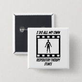 Ademhalingsstelsel- en borstaandoeningen vierkante button 5,1 cm (Voorkant /achterkant)