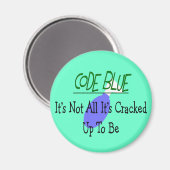 Ademhalingstherapeut "Code Blue" Design Magneet (Voorkant / Achterkant)