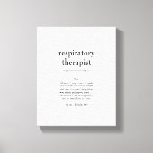 Ademhalingstherapeut Definitie Bedankt Gift Canvas Afdruk (Voorkant)