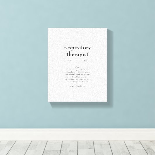 Ademhalingstherapeut Definitie Bedankt Gift Canvas Afdruk