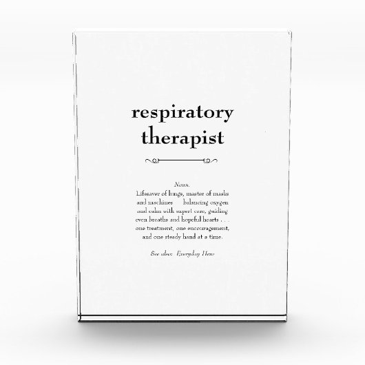 Ademhalingstherapeut Definitie Bedankt Gift Fotoblokken (Voorkant)