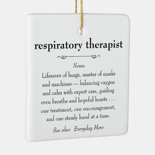 Ademhalingstherapeut Definitie Bedankt Gift Keramisch Ornament (Rechts)
